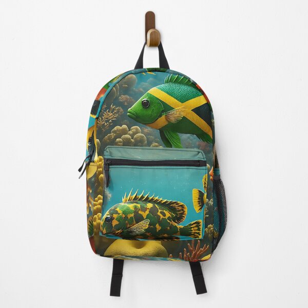 Item preview, Tropical Reef Fish with Jamaican & Kenyan Flag Patterns designed and sold by DuttyLion.