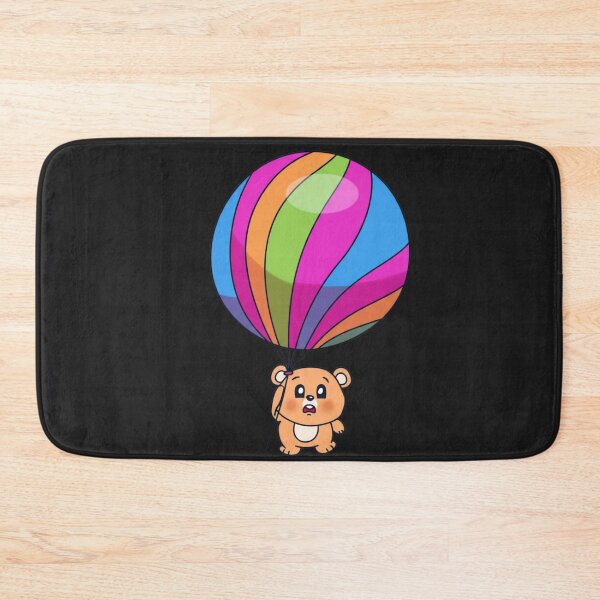 Item preview, Chibi Bear Floating with Balloon – Cute Kawaii Funny Animal Design designed and sold by ColorSplash123.