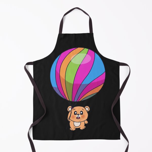 Item preview, Chibi Bear Floating with Balloon – Cute Kawaii Funny Animal Design designed and sold by ColorSplash123.