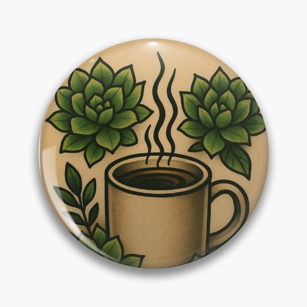 Aperçu de l'œuvre Affiche rétro d'artiste tatoueur succulent d'ambiance estivale, plantes d'intérieur, café vintage créée et vendue par Wild Blood Designs.