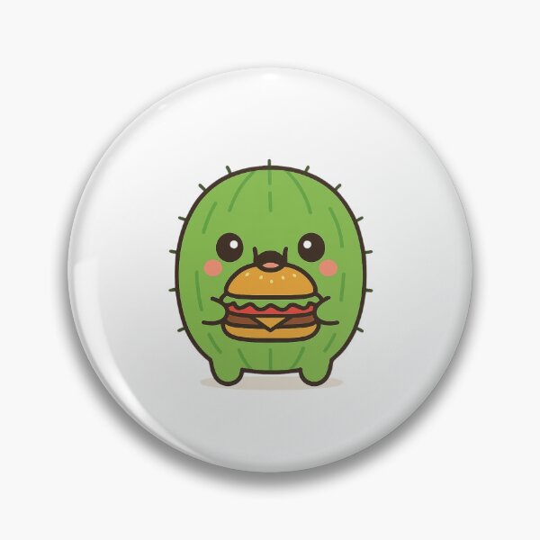 Item preview, Burger Cactus – Cute Kawaii Chibi Plant Design designed and sold by artbyTSR.