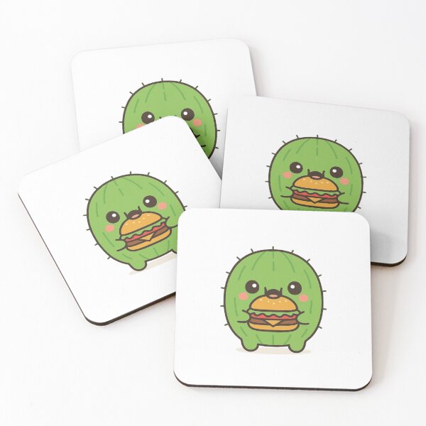 Item preview, Burger Cactus – Cute Kawaii Chibi Plant Design designed and sold by artbyTSR.