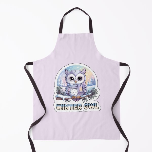 Item preview, Winter Owl Sticker – Cute Kawaii Owl on Snowy Branch in Pastel Winter Scene designed and sold by Nuist25.
