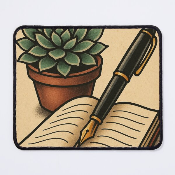 Item preview, Writer Succulent Tattoo Artist Retro Poster Indoor Plants Vintage Journaling designed and sold by Wild Blood Designs.