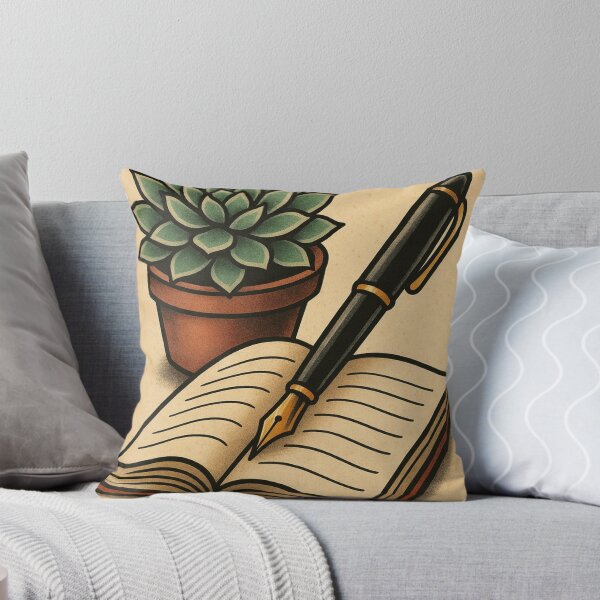 Aperçu de l'œuvre Écrivain Succulent Tatoueur Affiche Rétro Plantes d'Intérieur Vintage Journaling créée et vendue par Wild Blood Designs.