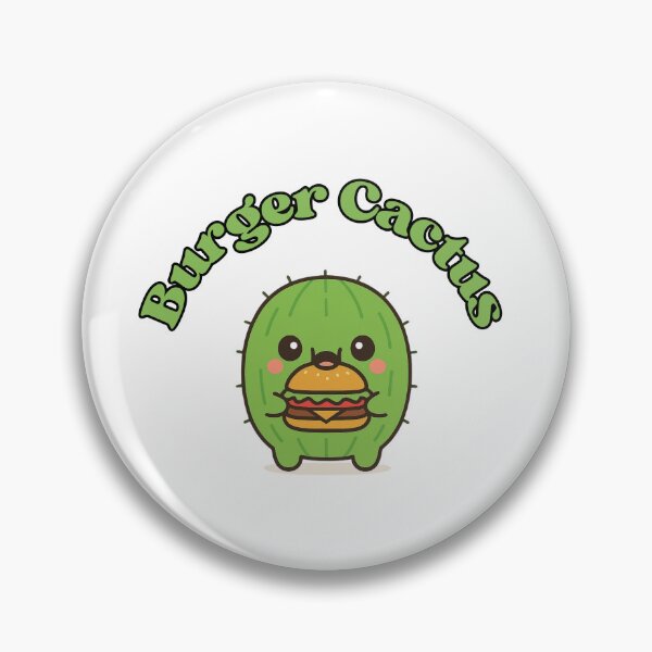 Item preview, Burger Cactus – Cute Kawaii Chibi Plant Design designed and sold by artbyTSR.
