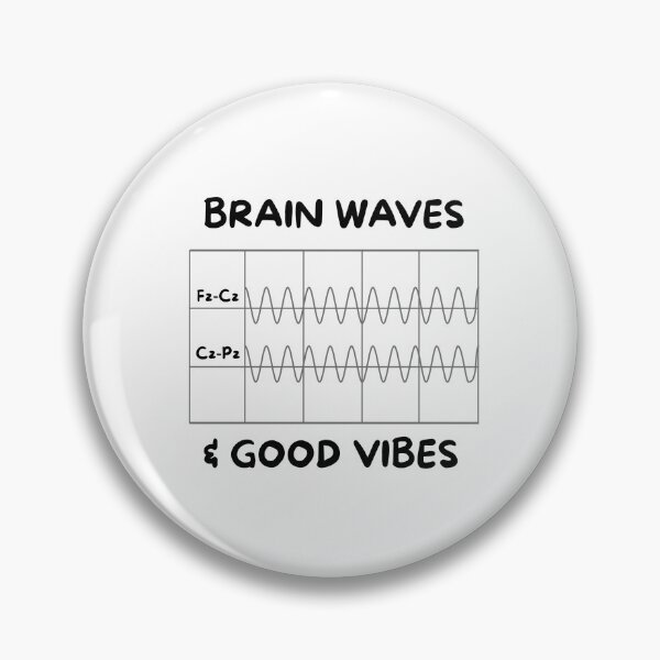 Item preview, Brain Waves and Good Vibes – EEG Neuroscience Sticker designed and sold by 505MD.