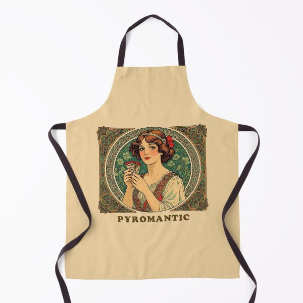 Item preview, Pyromantic - Pretty Art Nouveau Lady who likes to play with matches designed and sold by SirenSeventyOne.