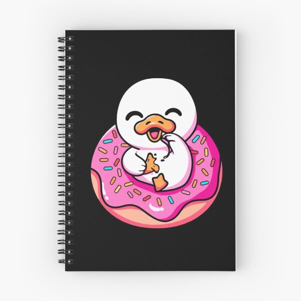 Item preview, Chibi Duck Eating Giant Donut – Cute Kawaii Funny Animal Design designed and sold by ColorSplash123.
