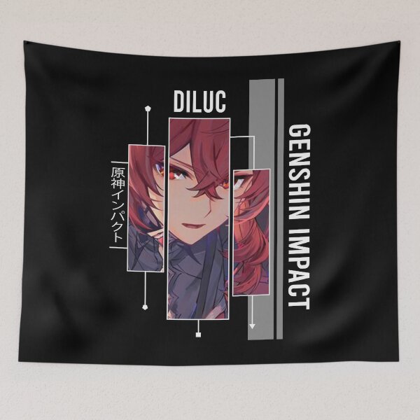 Item preview, Diluc - Genshin Impact designed and sold by Vivzie-Art.