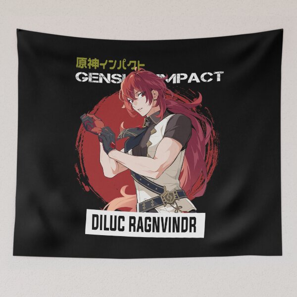 Item preview, Diluc - Genshin Impact designed and sold by Vivzie-Art.