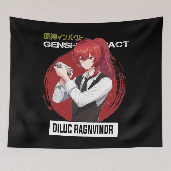 Item preview, Diluc - Genshin Impact designed and sold by Vivzie-Art.