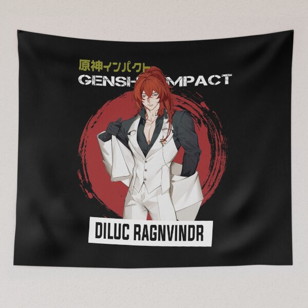 Item preview, Diluc - Genshin Impact designed and sold by Vivzie-Art.