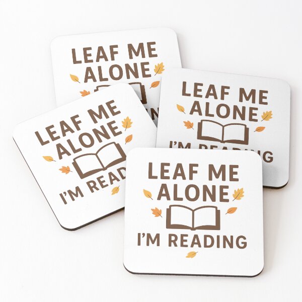 Item preview, Leaf Me Alone I’m Reading – Autumn Book Lover Illustration designed and sold by UniquePoster.