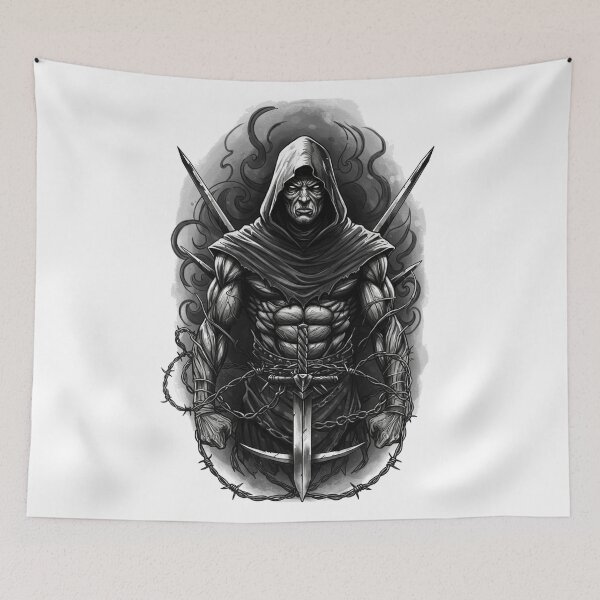 Item preview, Bound by Strength – The Shadow Warrior designed and sold by Ink And Art.