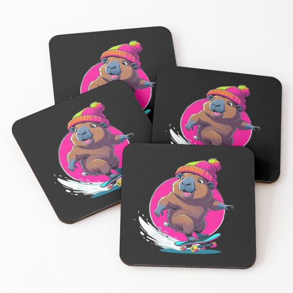 Item preview, Speed Skater Capybara designed and sold by Snappy Splash.