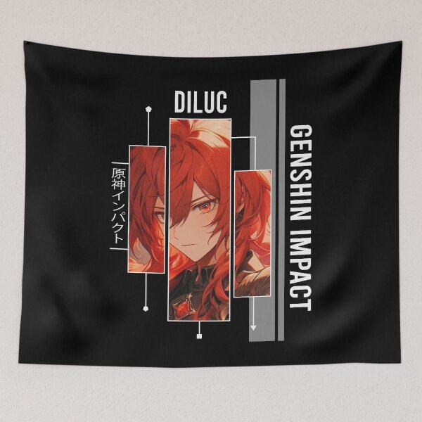 Item preview, Diluc - Genshin Impact designed and sold by Vivzie-Art.