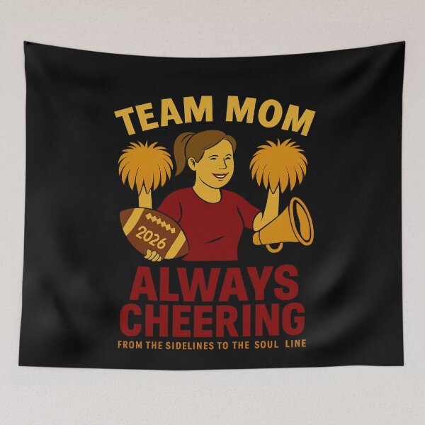 Item preview, Team Mom – Always Cheering (2026 Edition) designed and sold by Gravly.