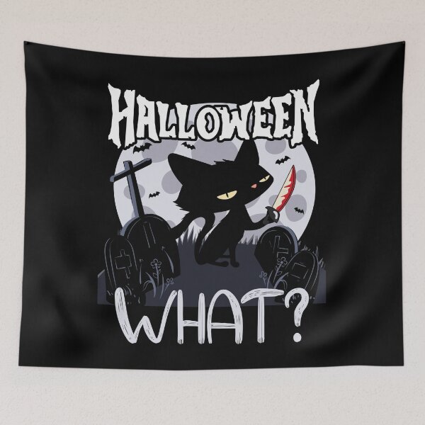 Item preview, Halloween What? | Funny Black Cat Creepy Knife Halloween designed and sold by E20STUDIO.