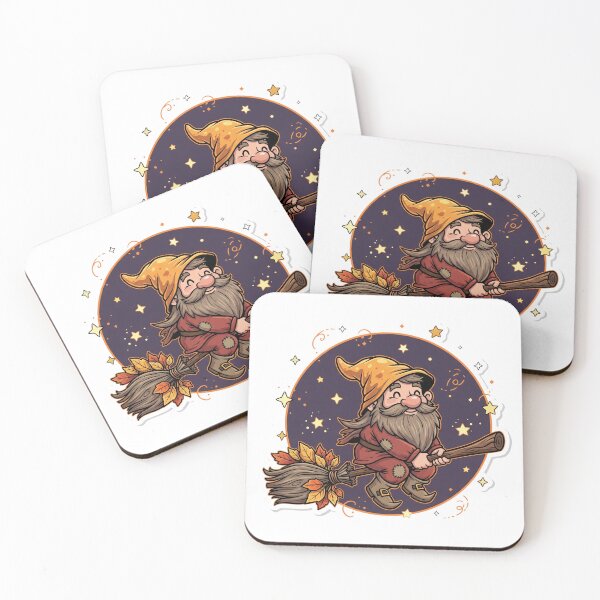 Item preview, Cute Dwarf Flying on Broomstick Sticker designed and sold by RainyShop32.