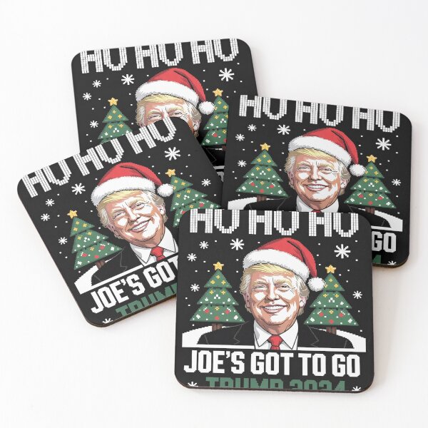 Item preview, Copia navideña del feo suéter de Trump de "Joe, jo, jo" designed and sold by Charidana.