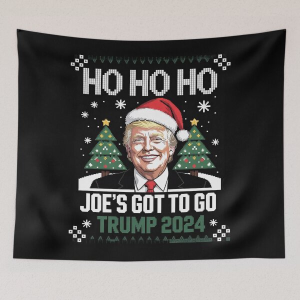 Item preview, Copia navideña del feo suéter de Trump de "Joe, jo, jo" designed and sold by Charidana.