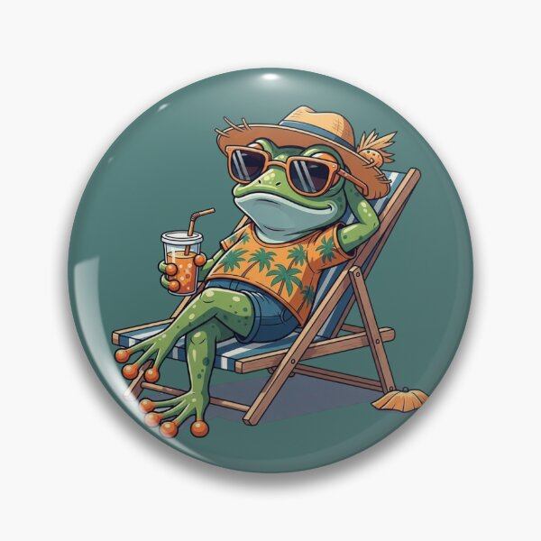 Item preview, Tropical Chill Frog.  : Grenouille Chill Tropique8 designed and sold by Drawingshirts.