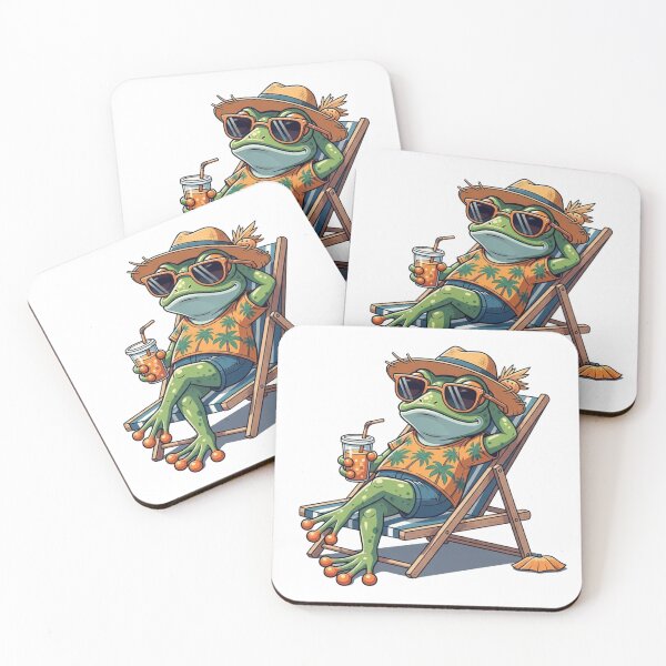 Item preview, Tropical Chill Frog.  : Grenouille Chill Tropique8 designed and sold by Drawingshirts.