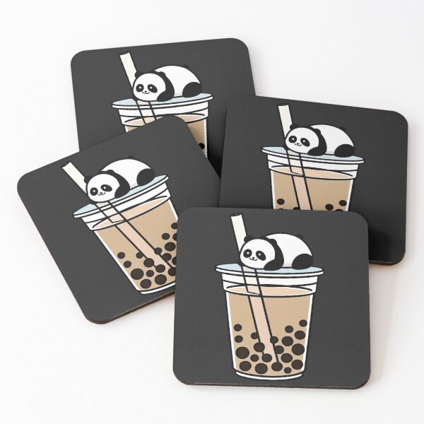 Item preview, Chibi Panda Sleeping on Bubble Tea Cup – Cute Kawaii Funny Animal Design designed and sold by ColorSplash123.