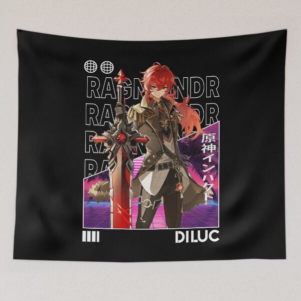 Item preview, Diluc - Genshin Impact designed and sold by fractusbarnsley.