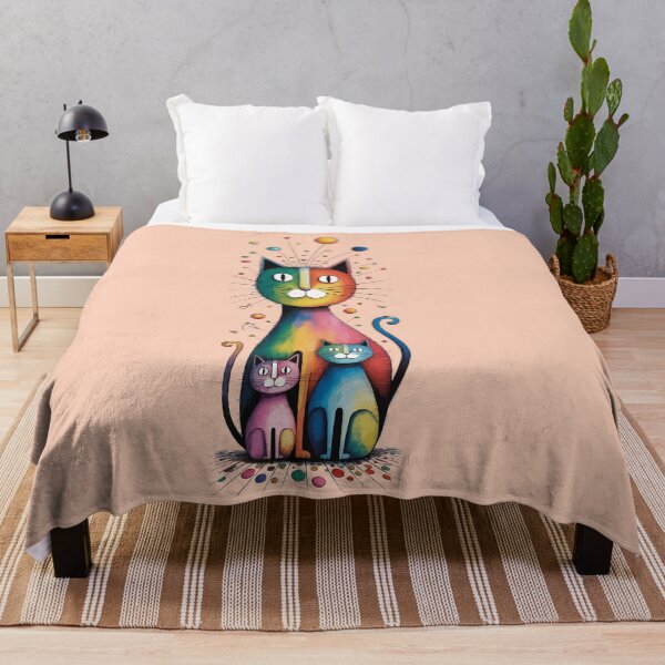 Item preview, Colorful Abstract Cats designed and sold by Ketique.