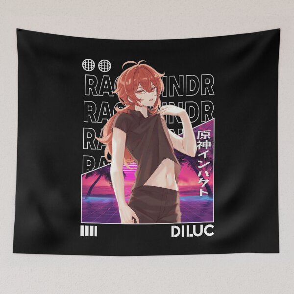 Item preview, Diluc - Genshin Impact designed and sold by fractusbarnsley.