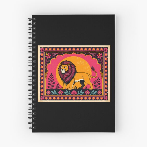 Item preview, Woodcut Screen Print Indian Style Lion Illustration designed and sold by SirenSeventyOne.