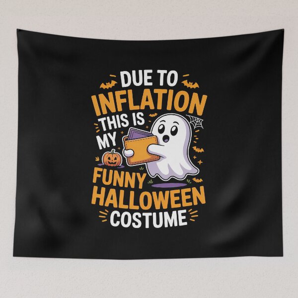 Item preview, Due to Inflation This is My Funny Halloween Costume Cute Ghost Art designed and sold by Stock4U.