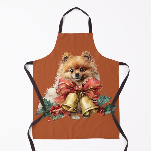 Item preview, Pomerania Christmas Dog With Bells Holly designed and sold by tanabe.