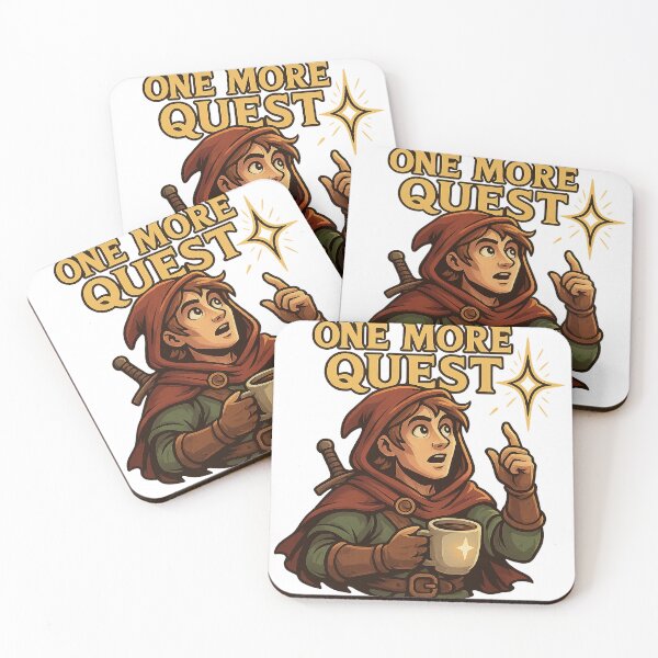 Item preview, Fantasy Gamer Meme – “One More Quest” Sticker & Apparel designed and sold by jimnicklaus.