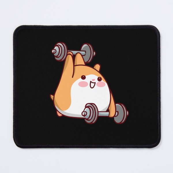 Item preview, Chibi Hamster Lifting Tiny Dumbbells – Cute Kawaii Funny Animal Design designed and sold by ColorSplash123.