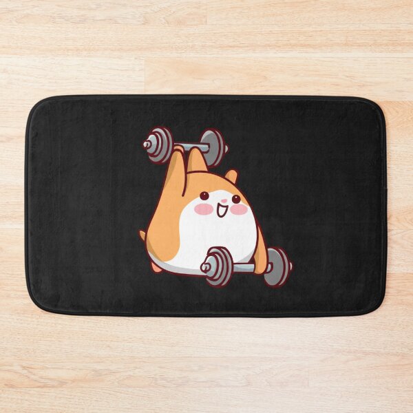 Item preview, Chibi Hamster Lifting Tiny Dumbbells – Cute Kawaii Funny Animal Design designed and sold by ColorSplash123.