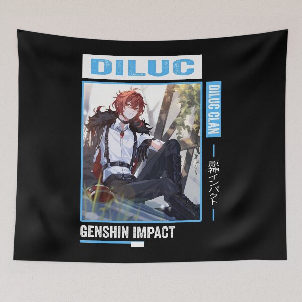 Item preview, Diluc - Genshin Impact designed and sold by Anni-tett.