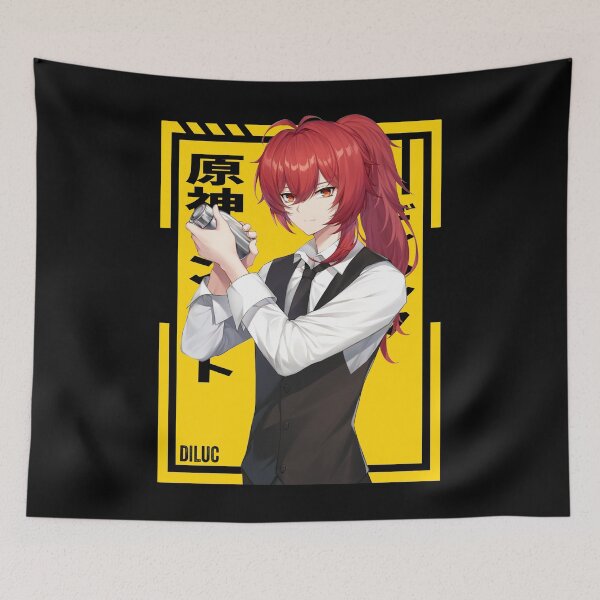 Item preview, Diluc - Genshin Impact designed and sold by Anni-tett.