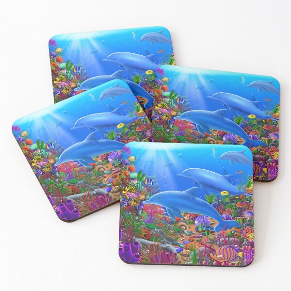Item preview, Amazing Ocean Dolphins designed and sold by GeraldNewtonArt.