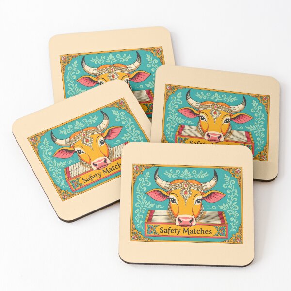 Item preview, Sacred Cow Safety Matches Digital Illustration designed and sold by SirenSeventyOne.