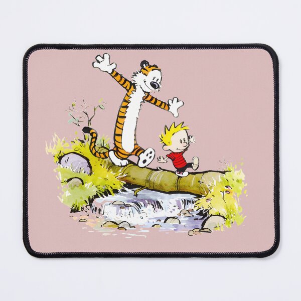 Item preview, Whimsical Boy & Tiger Balancing Act Across Stream designed and sold by ThomasWallss.