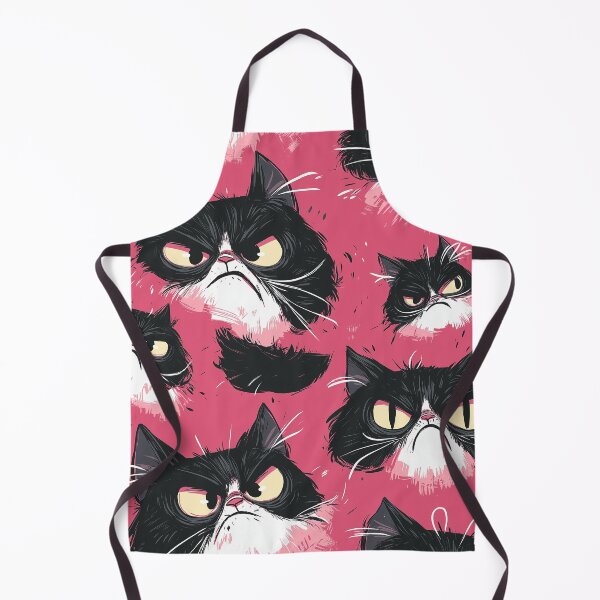 Item preview, Angry Black Cat Seamless cartoon style, vector designed and sold by ibi2444.