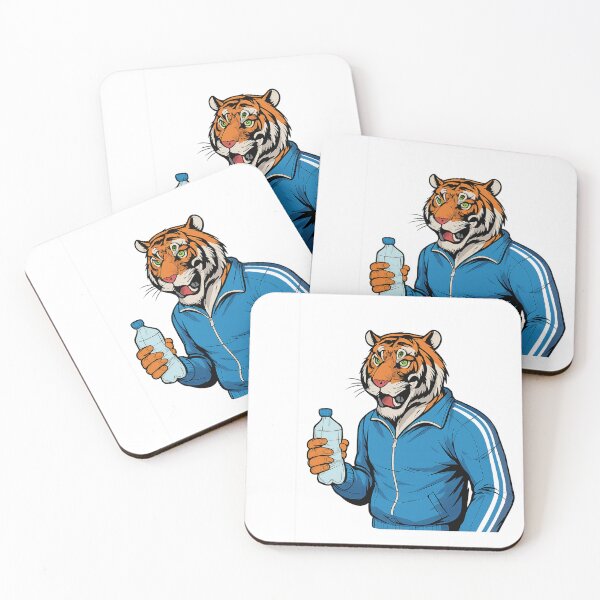Item preview, English | Sporty Tiger – Fierce & Fit. Français | Tigre Sportif – Style & Puissance | designed and sold by Drawingshirts.