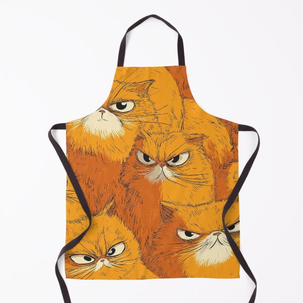 Item preview, Angry Orange Cat Seamless cartoon style, vector designed and sold by ibi2444.