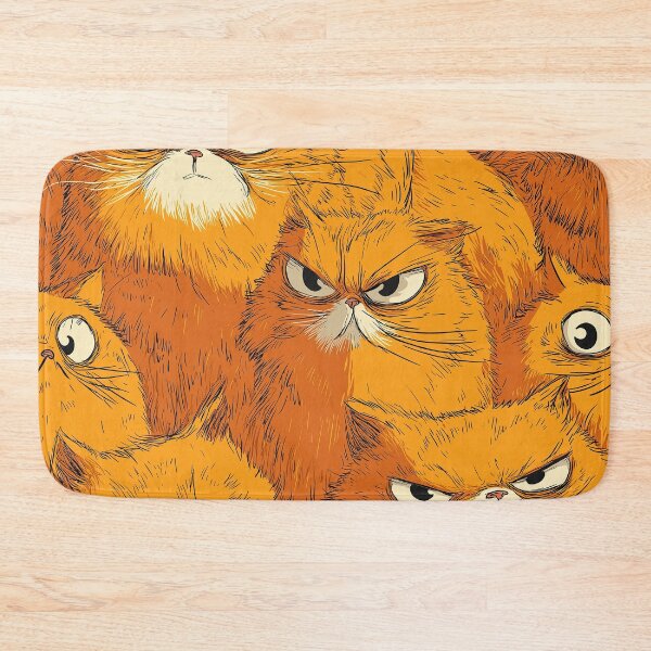 Item preview, Angry Orange Cat Seamless cartoon style, vector designed and sold by ibi2444.
