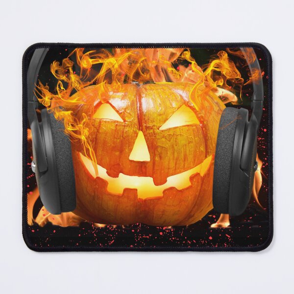 Item preview, I'm Pumped Jack o'Lantern in Headphones on Fire designed and sold by ShoaffBallanger.