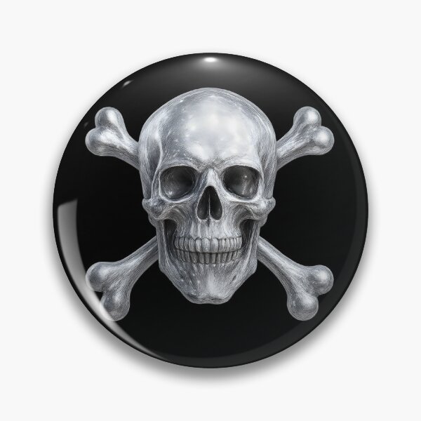 Item preview, Silver Skull and Crossbones designed and sold by Nuclear Eden.