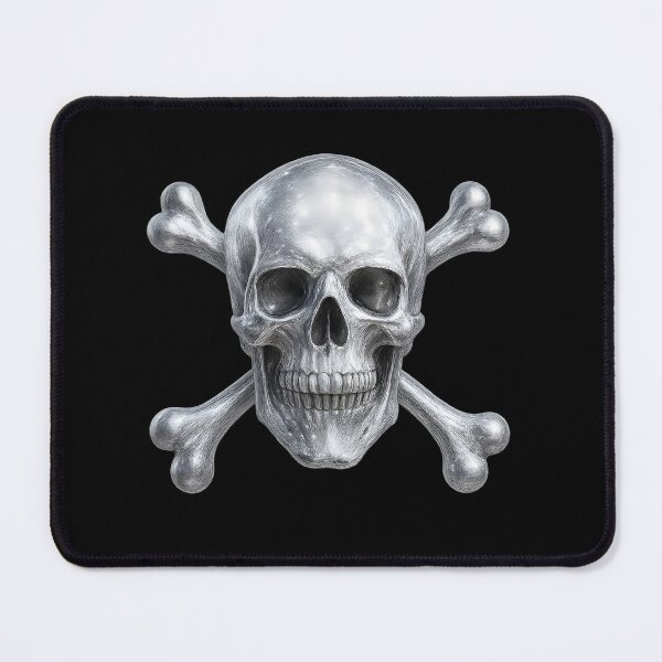 Item preview, Silver Skull and Crossbones designed and sold by Nuclear Eden.